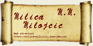 Milica Milojčić vizit kartica